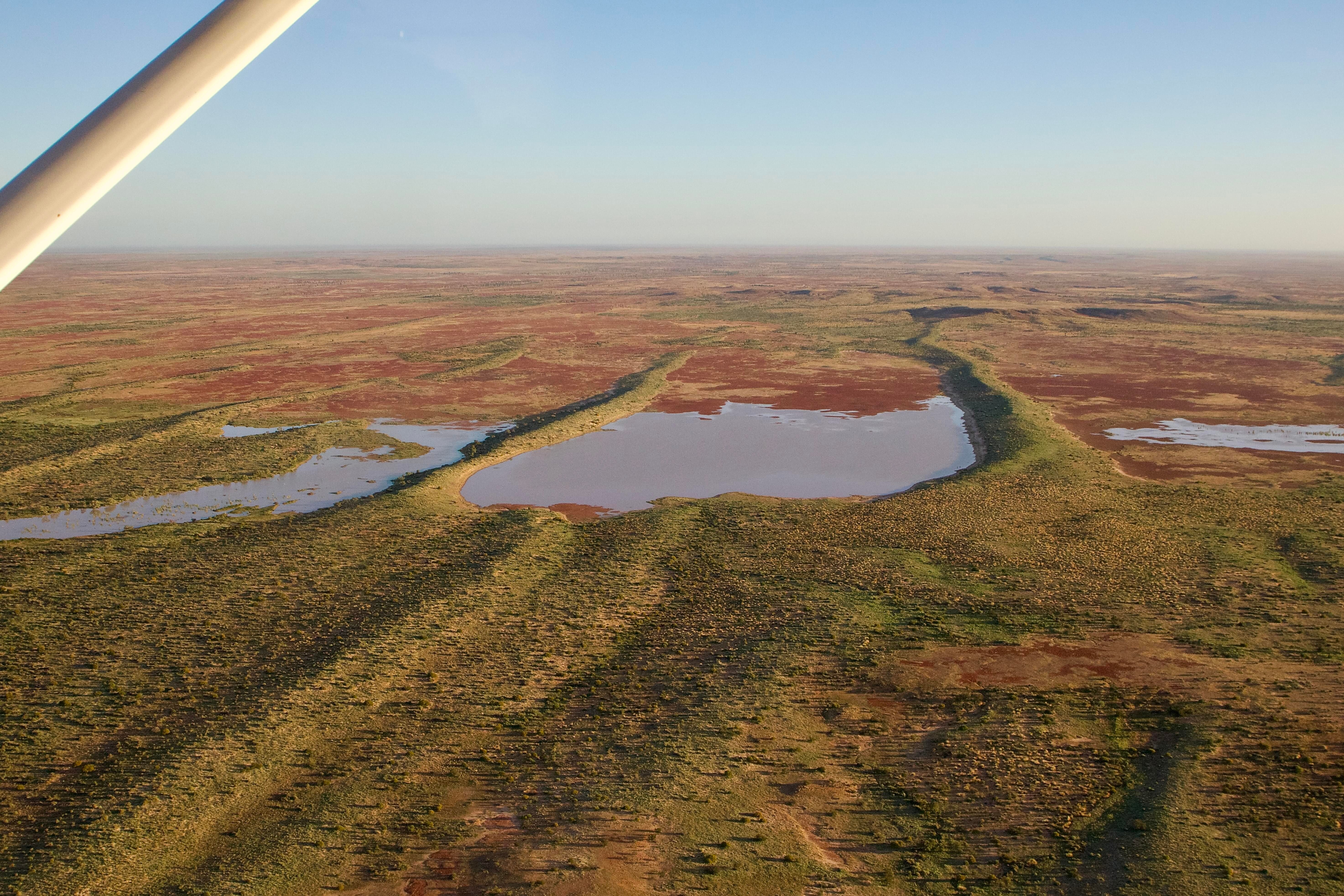 Water and dunes, Birdsville